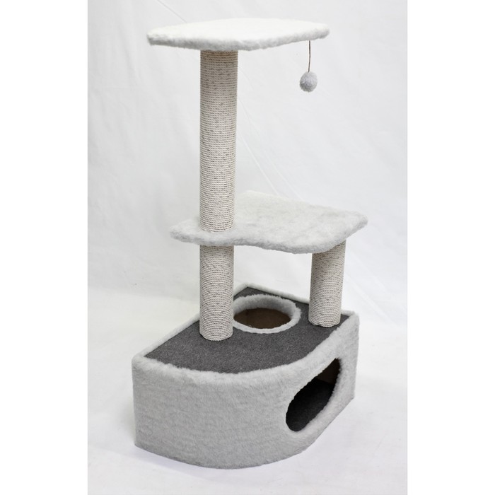 

Комплекс для кошек, хлопковый канат, 40 х 57 х 112 см, светло-серый
