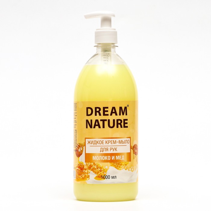 Жидкое мыло Dream Nature Молоко и мед, 1 л жидкое мыло dream nature молоко и мед 1 л