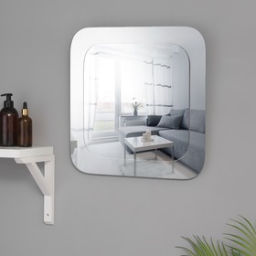Зеркало квадратное, настенное, 45х45 см, подложка