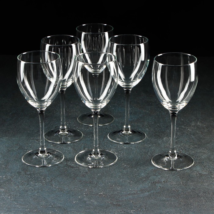 Набор стеклянных бокалов для вина «Эталон», 350 мл, 6 шт набор бокалов для вина эталон 250 мл стекло 6 шт