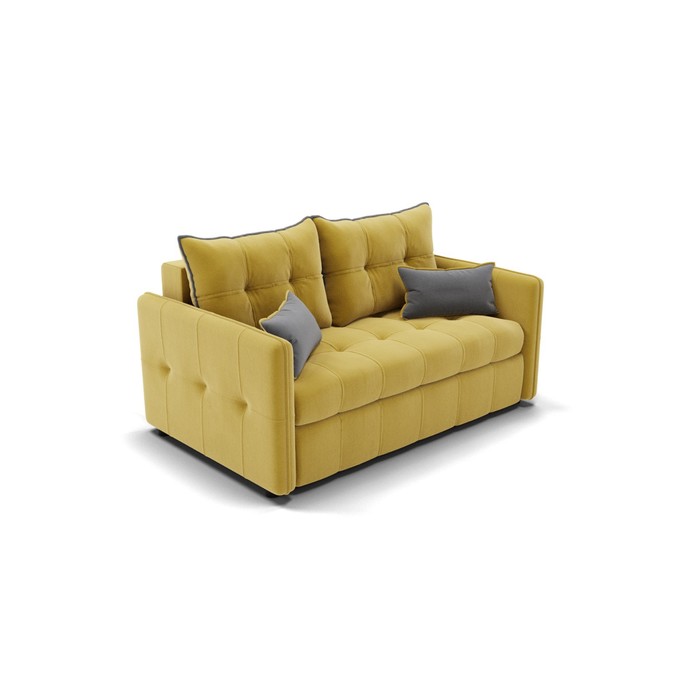 Прямой диван «Палермо», механизм выкатной, велюр, цвет селфи 08 / подушки 07