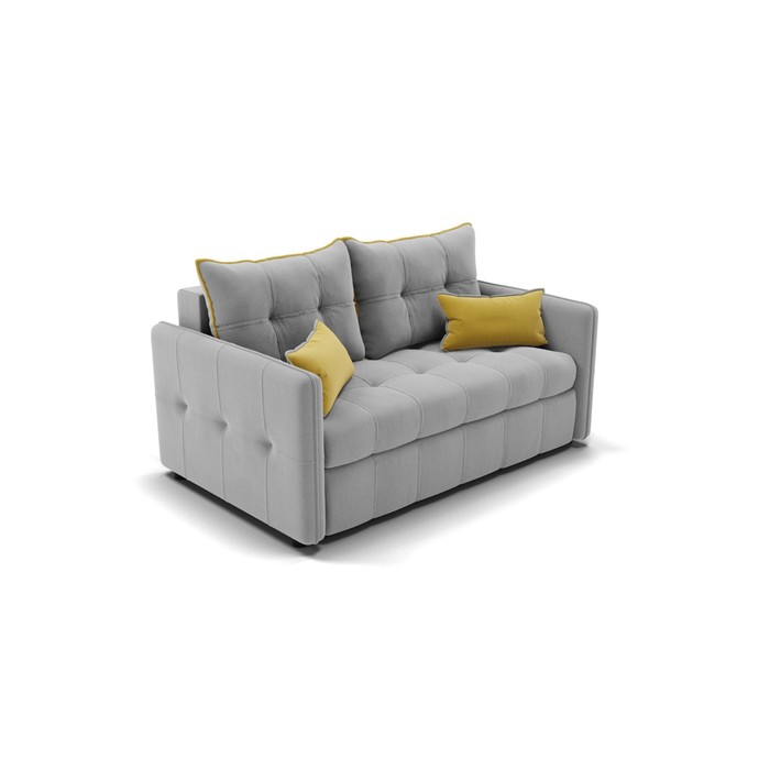 Прямой диван «Палермо», механизм выкатной, велюр, цвет селфи 15 / подушки 08