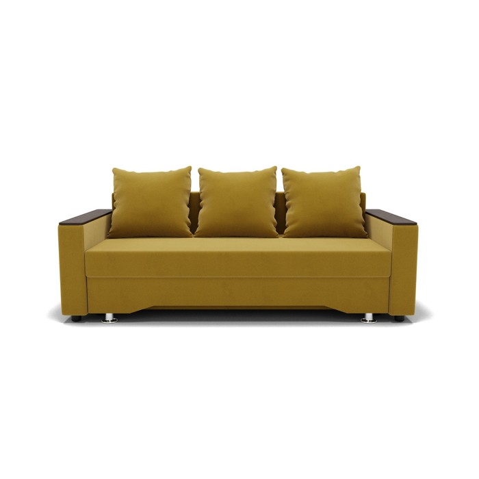 Прямой диван «Квадро 2», механизм еврокнижка, велюр, цвет селфи 08