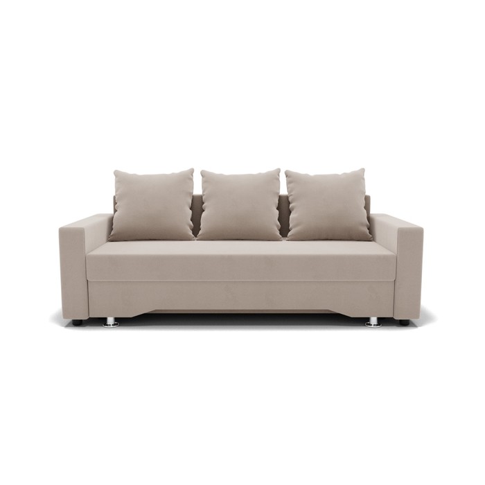 Прямой диван «Квадро 3», механизм еврокнижка, велюр, цвет селфи 01 диван прямой престиж еврокнижка пружинный блок велюр цвет селфи 01