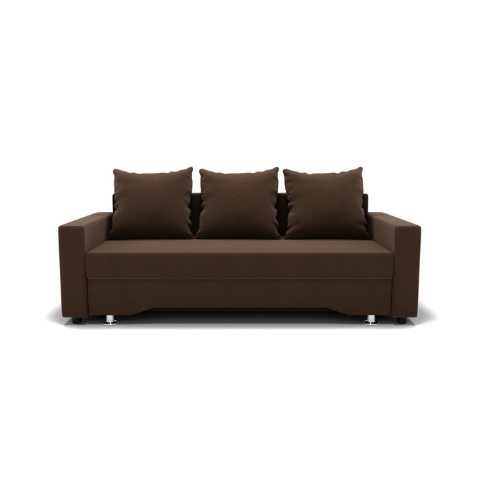 Прямой диван «Квадро 3», механизм еврокнижка, велюр, цвет селфи 03