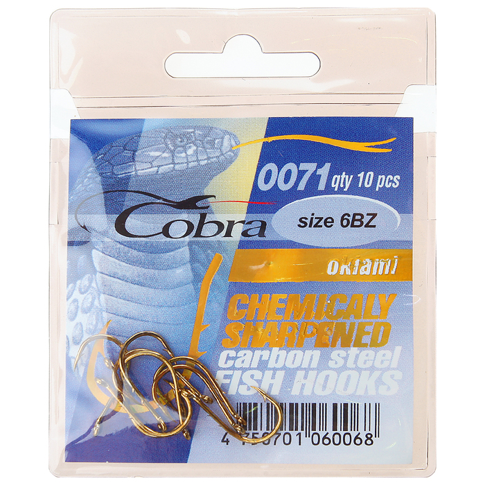 Крючок "COBRA" 0071 Bz-06 (набор 10 шт.)