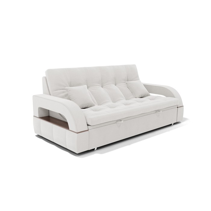 Прямой диван «Майами 1», механизм венеция, велюр, цвет селфи 01 / подушки 01