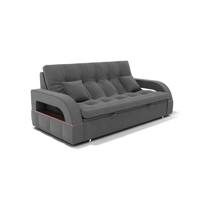 Прямой диван «Майами 1», механизм венеция, велюр, цвет селфи 07 / подушки 07