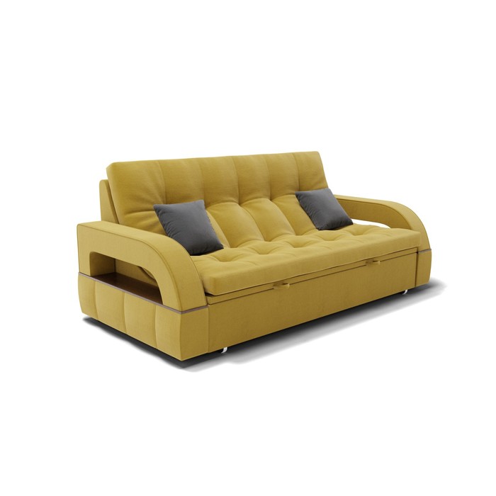 Прямой диван «Майами 1», механизм венеция, велюр, цвет селфи 08 / подушки 07