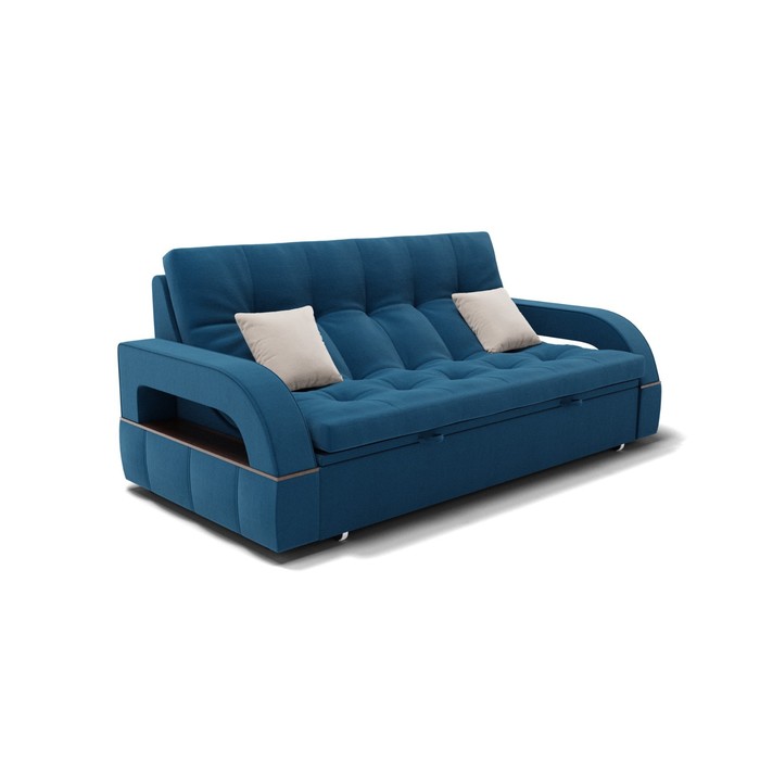 Прямой диван «Майами 1», механизм венеция, велюр, цвет селфи 02 / подушки 01