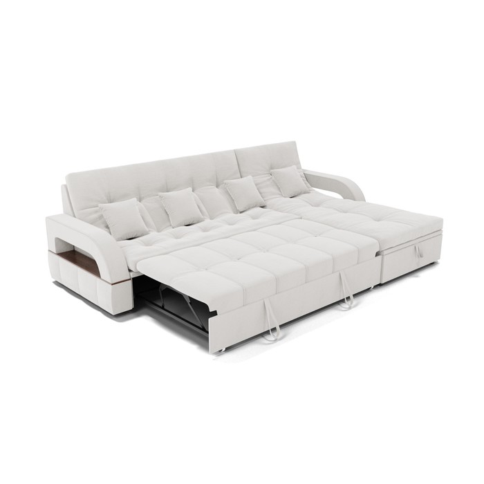 фото Угловой диван «майами 2», механизм венеция, универсальный, велюр, селфи 01 / подушки 01 золотое руно