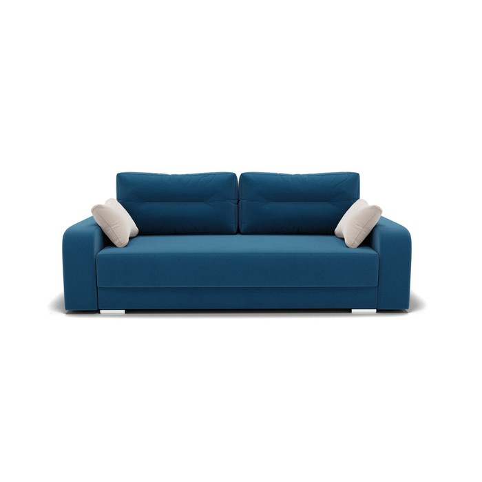 Прямой диван «Модерн 1», механизм пантограф, велюр, цвет селфи 02 / подушки 01