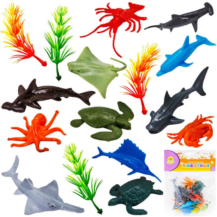 Игровой набор морских животных «Удивительные животные», 12 фигурок