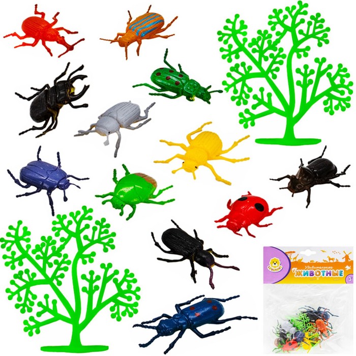 Игровой набор насекомых «Удивительные животные», 12 фигурок