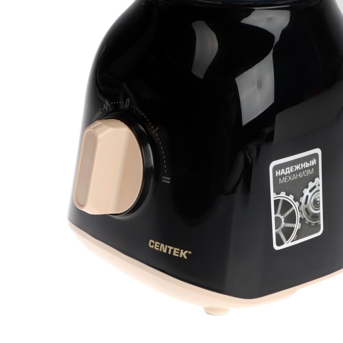 

Блендер Centek CT-1348, стационарный, 600 Вт, 1.5 л, 2 скорости, импульсивный режим, чёрный