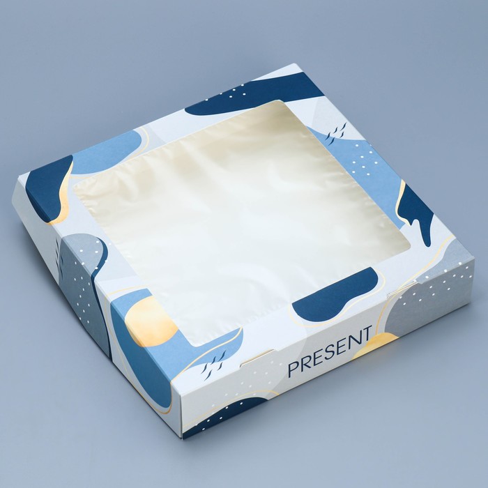 Коробка кондитерская складная, упаковка «Present», 20 х 20 х 4 см коробка складная present
