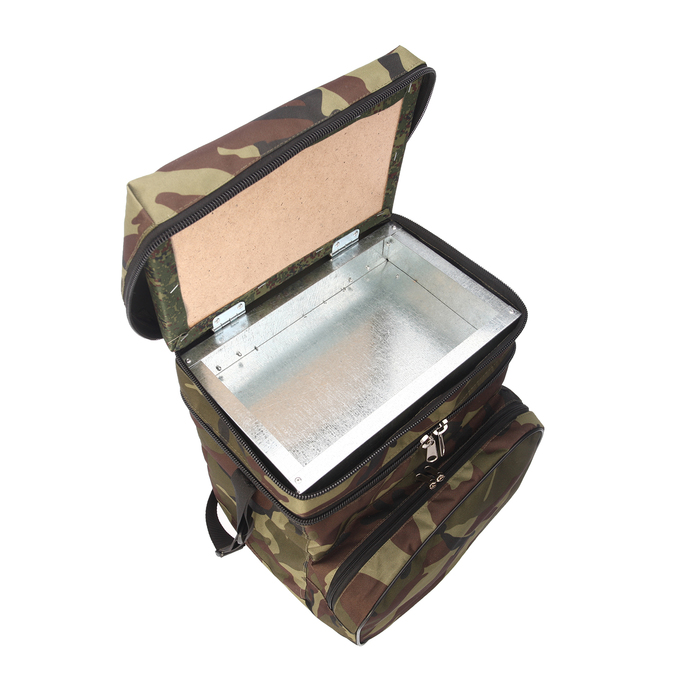 Ящик зимний оцинкованный двухсекционный ДМ, в сумке, 22 л