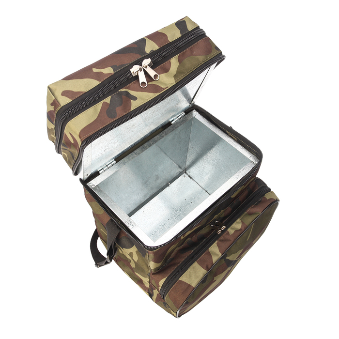 Ящик зимний оцинкованный двухсекционный ДМ, в сумке, 22 л