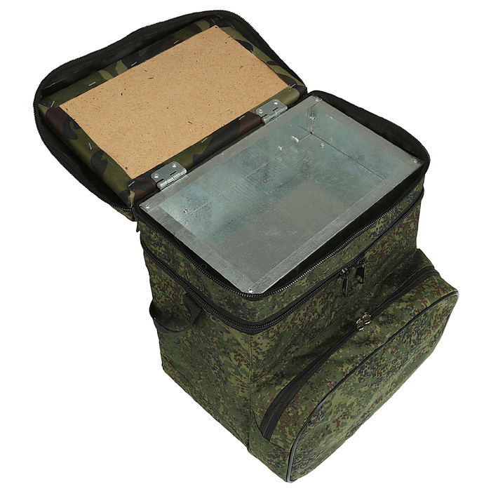 Ящик зимний оцинкованный двухсекционный ДМ, в сумке, 22 л