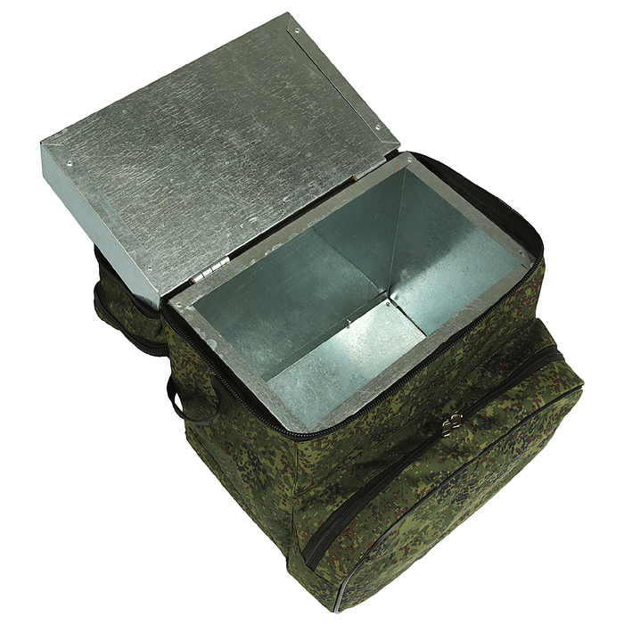 Ящик зимний оцинкованный двухсекционный ДМ, в сумке, 22 л