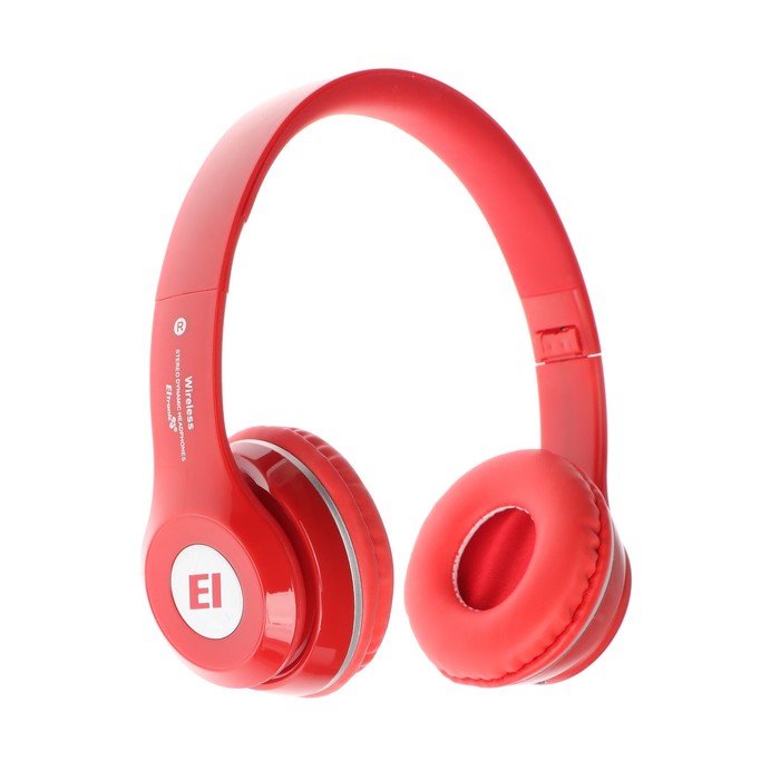 Наушники ELTRONIC 4463, беспроводные, полноразмерные, BT, microSD, FM, микрофон, AUX,красные