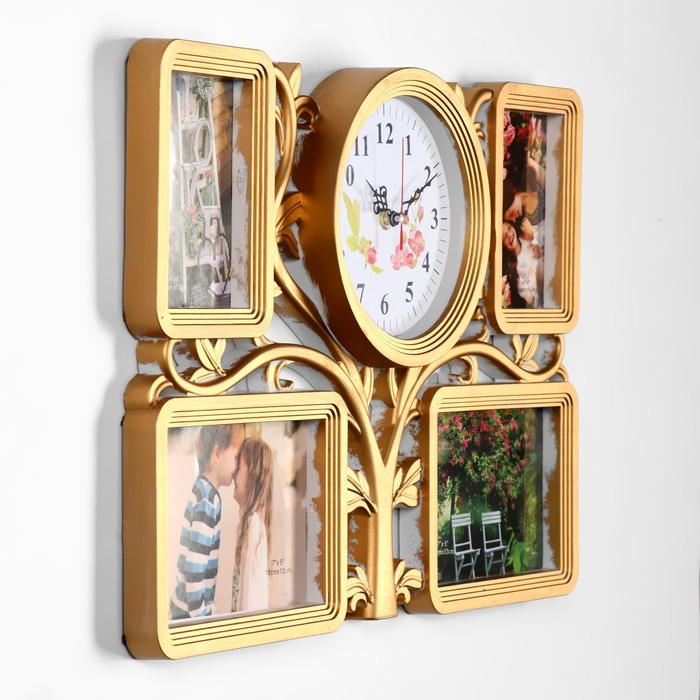 фото Часы настенные, серия: фоторамки, "семейное дерево", дискретный ход, 48 х 33 см, циферблат 18.4 см 9