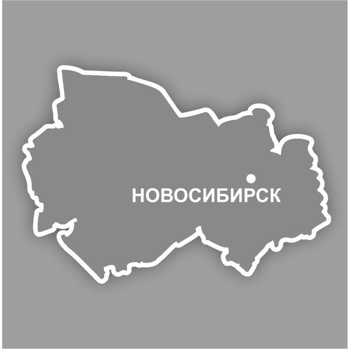 

Наклейка Новосибирская область, 300 х 250 мм, белая, плоттер