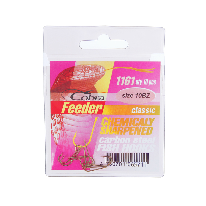 Крючок "COBRA" 1161 BZ-10 (набор 10 шт.)