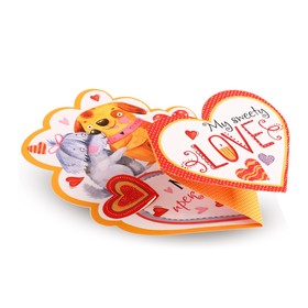 

Валентинка "My sweety LOVE!" глиттер, 12,5х19,4 см