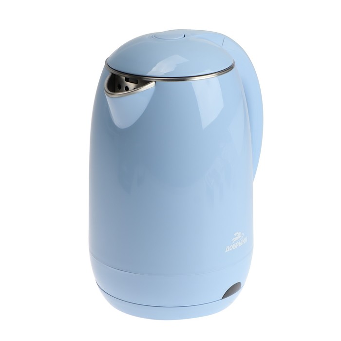 Чайник электрический Добрыня DO-1249B, пластик, 1.8 л, 2000 Вт, голубой