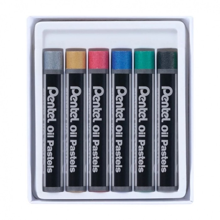 

Пастель масляная, 6 цветов Pentel, металлик