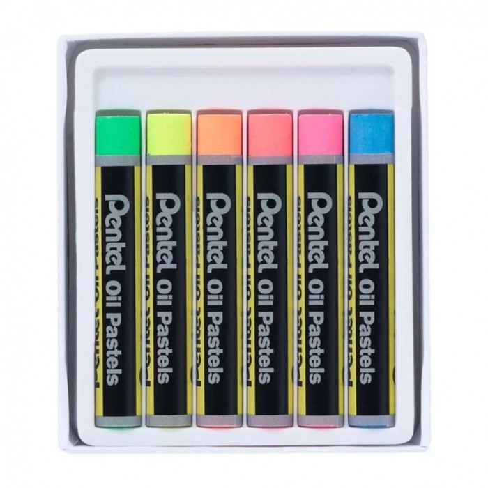 

Пастель масляная, 6 цветов Pentel, флуоресцентная
