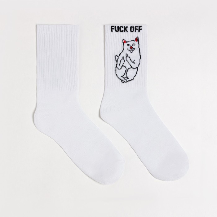 

Носки женские "Fuck Off", цвет белый, размер 36-40