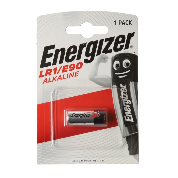 Батарейка алкалиновая Energizer, LR1 (910A/N/E90)-1BL, 1.5В, блистер, 1 шт. energizer батарейка алкалиновая energizer lr1 910a n e90 1bl 1 5в блистер 1 шт