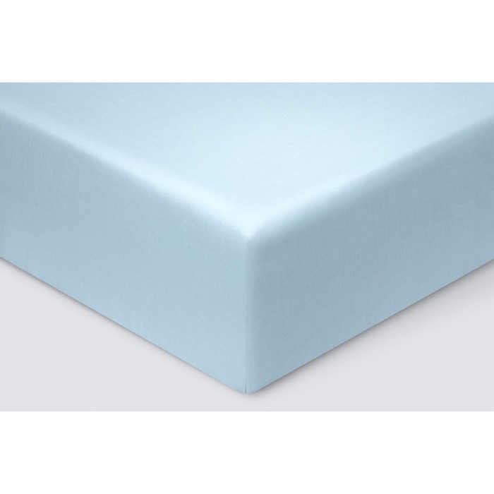 Простыня на резинке «Моноспейс», размер 90х200х23 см, цвет голубой