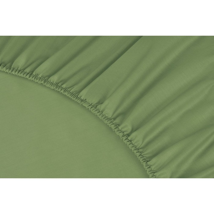 фото Простыня на резинке «моноспейс», размер 90х200х23 см, цвет зелёный ecotex