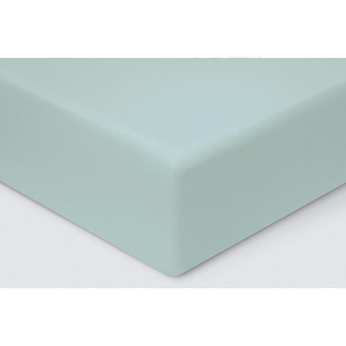 фото Простыня на резинке «моноспейс», размер 90х200х23 см, цвет нежно-голубой ecotex