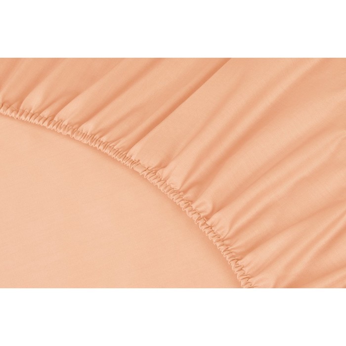 фото Простыня на резинке «моноспейс», размер 90х200х23 см, цвет персиковый ecotex