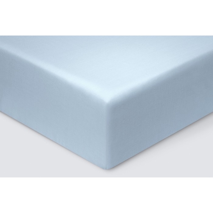 фото Простыня на резинке «моноспейс», размер 90х200х23 см, цвет серо-голубой ecotex