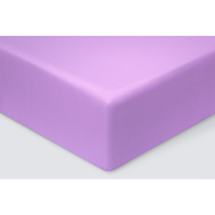 фото Простыня на резинке «моноспейс», размер 90х200х23 см, цвет фиолетовый ecotex