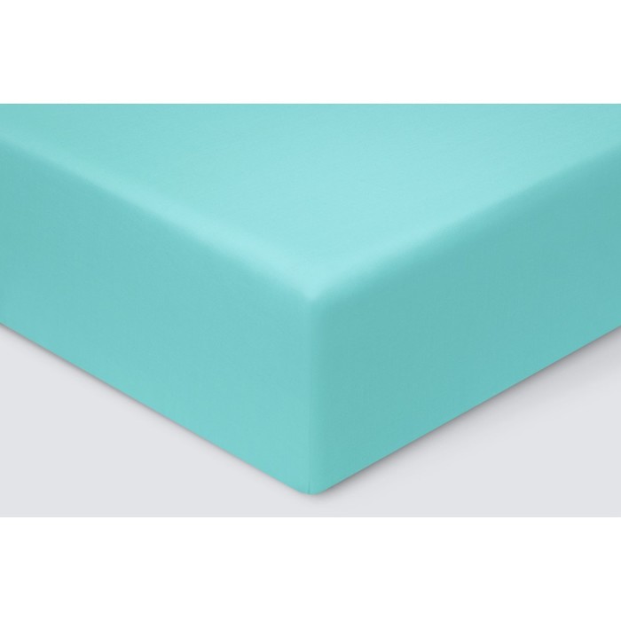 фото Простыня на резинке «моноспейс», размер 160х200х23 см, цвет бирюзовый ecotex