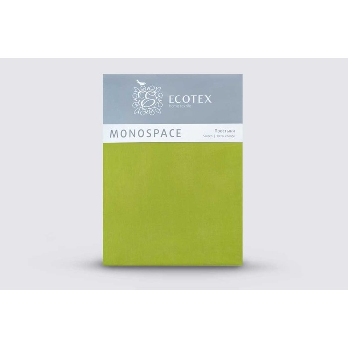 фото Простыня 1.5 сп «моноспейс», размер 150х215 см, цвет салатовый ecotex