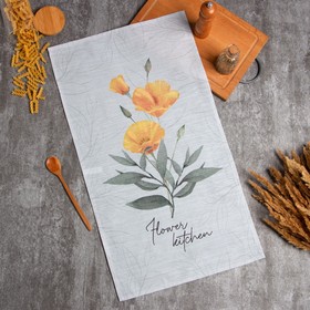 Полотенце Этель Yellow poppies 40х73 см, 100% хл, репс 210 г/м2