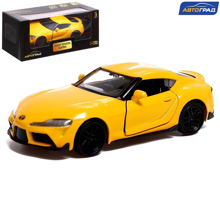 

Машина металлическая TOYOTA SUPRA, 1:32, открываются двери, инерция, цвет жёлтый