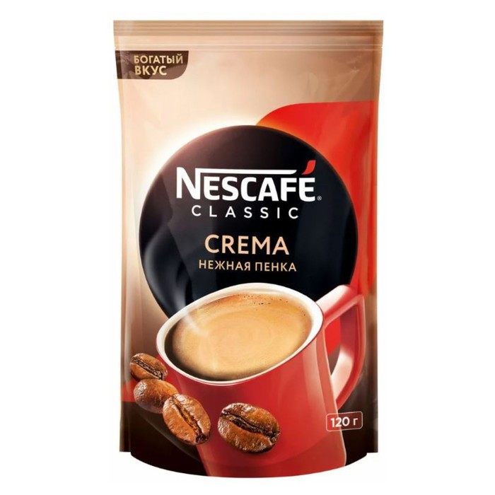 

Кофе раств.Nescafe Classic Crema 120г пакет