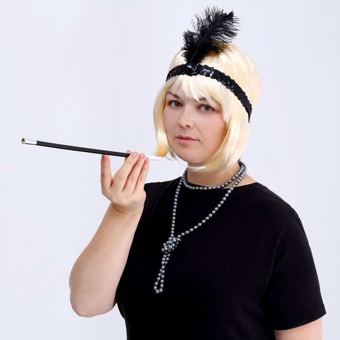 Карнавальный набор «Вечеринка Гэтсби. Блондинка», парик, повязка, бусы цена и фото