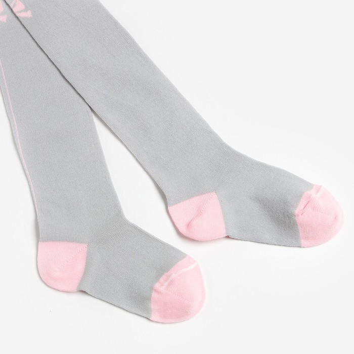 Колготки детские, цвет светло-серый, рост 98-104