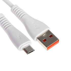 Кабель ONE DEPOT S01V, microUSB - USB, 2.4 А, 1 метр, белый