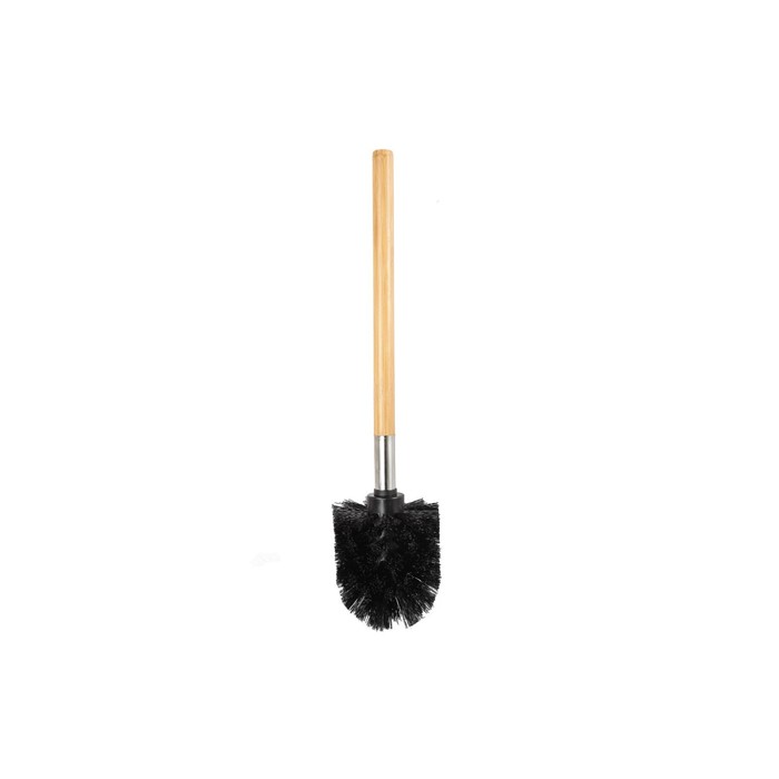 Щётка-ёршик с ручкой из натурального бамбука UniStor WOODY, для унитаза, цвет чёрный