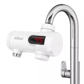 Проточный водонагреватель Kitfort КТ-4033, 3300 Вт, 6л/мин, белый Ош